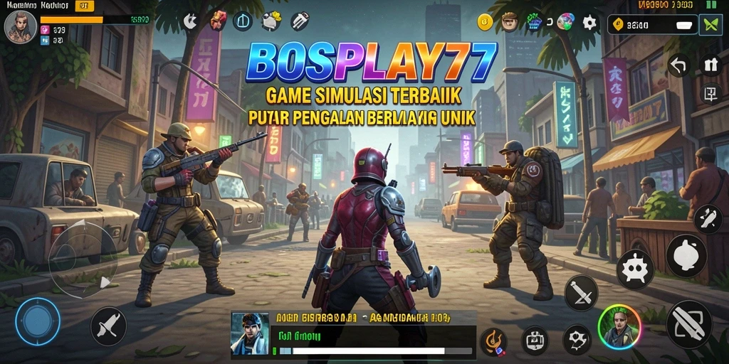Tampilan gameplay BOSPLAY77 yang menakjubkan dan interaktif.