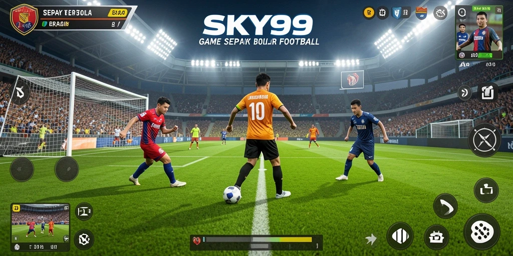 Tampilan gameplay menarik dari SKY99 yang penuh aksi sepak bola.