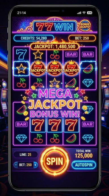 Tangkapan layar dari aplikasi 777win yang menunjukkan antarmuka pengguna.