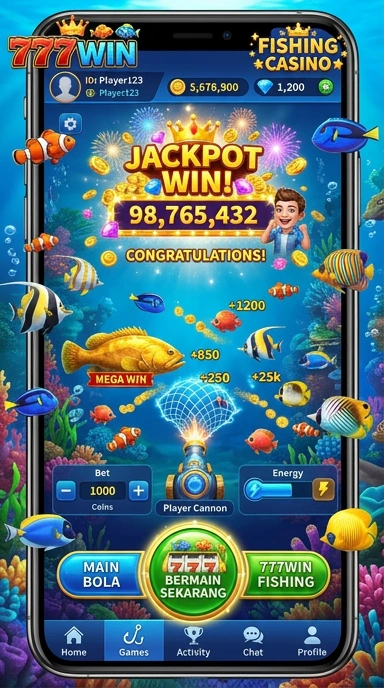 Screenshot fitur unggulan aplikasi 777win untuk pengguna baru.